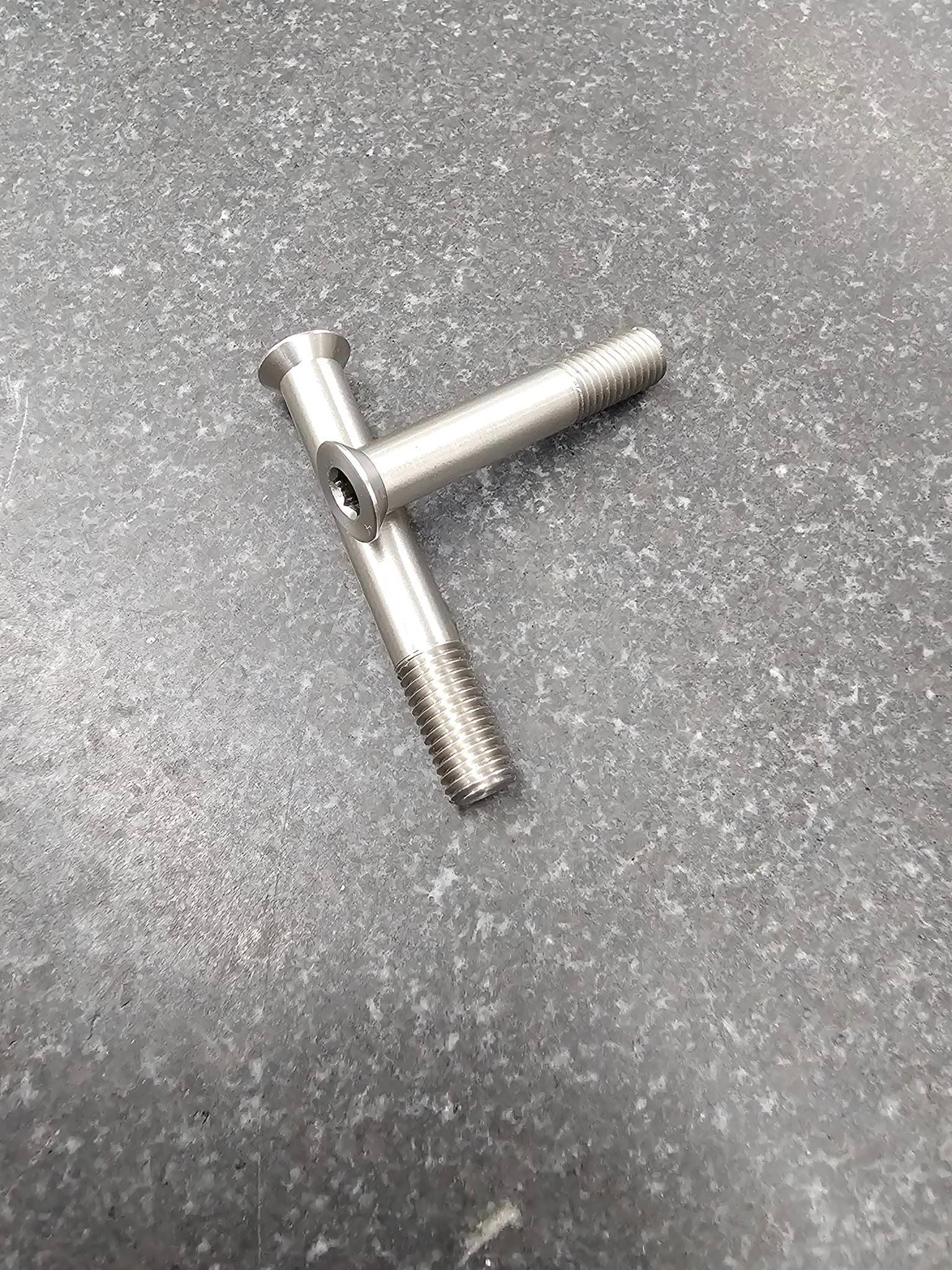 1/4-28 Flat headed guard screws in SS