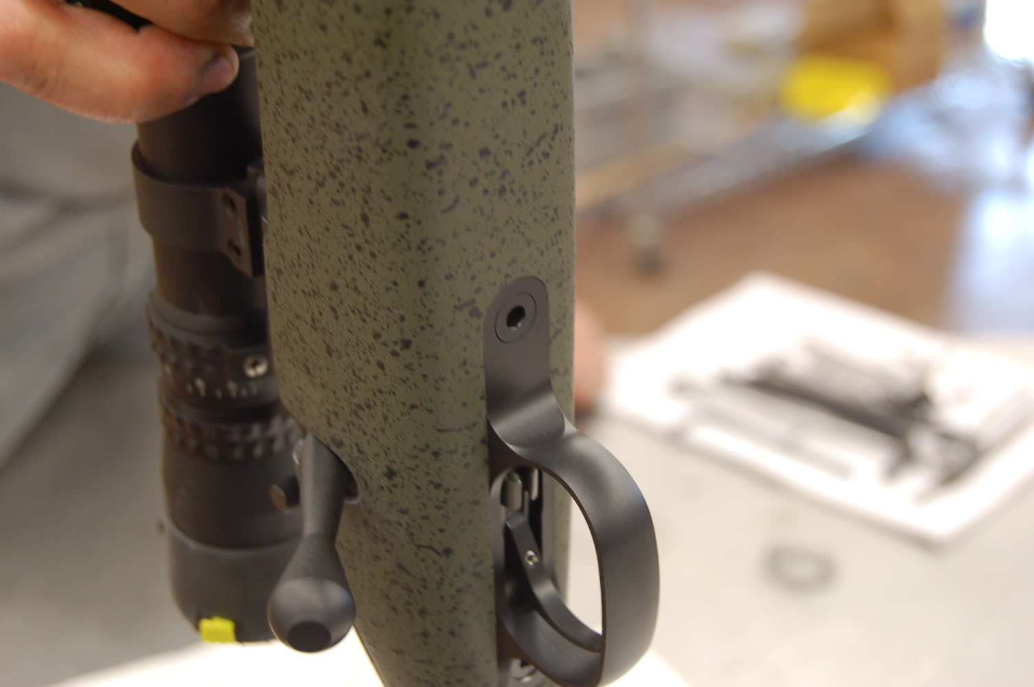 GUNSMITHING SERVICES: Two color gunstock finishing_Base color with 2nd color spatter - Image 2
